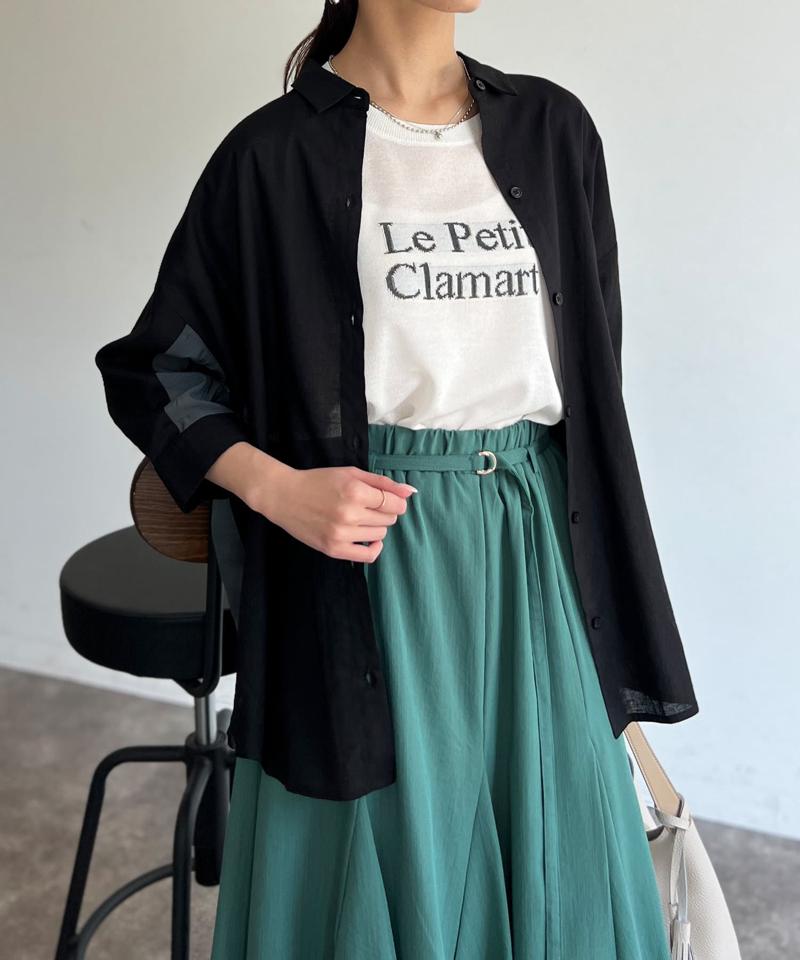 BACKシアーリネンシャツ