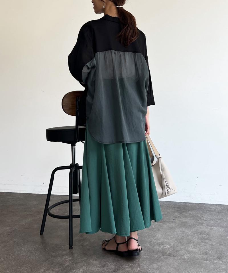 BACKシアーリネンシャツ