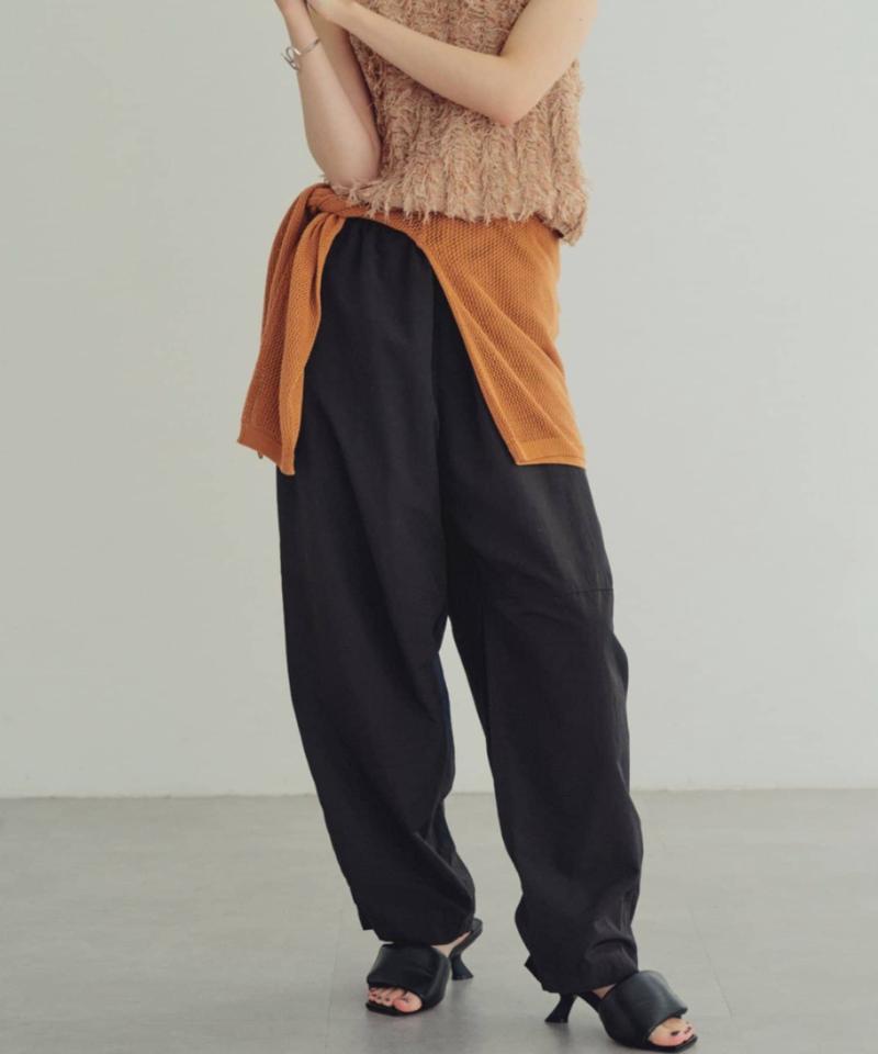 【earthy_】【撥水】ナイロンボリュームパンツ