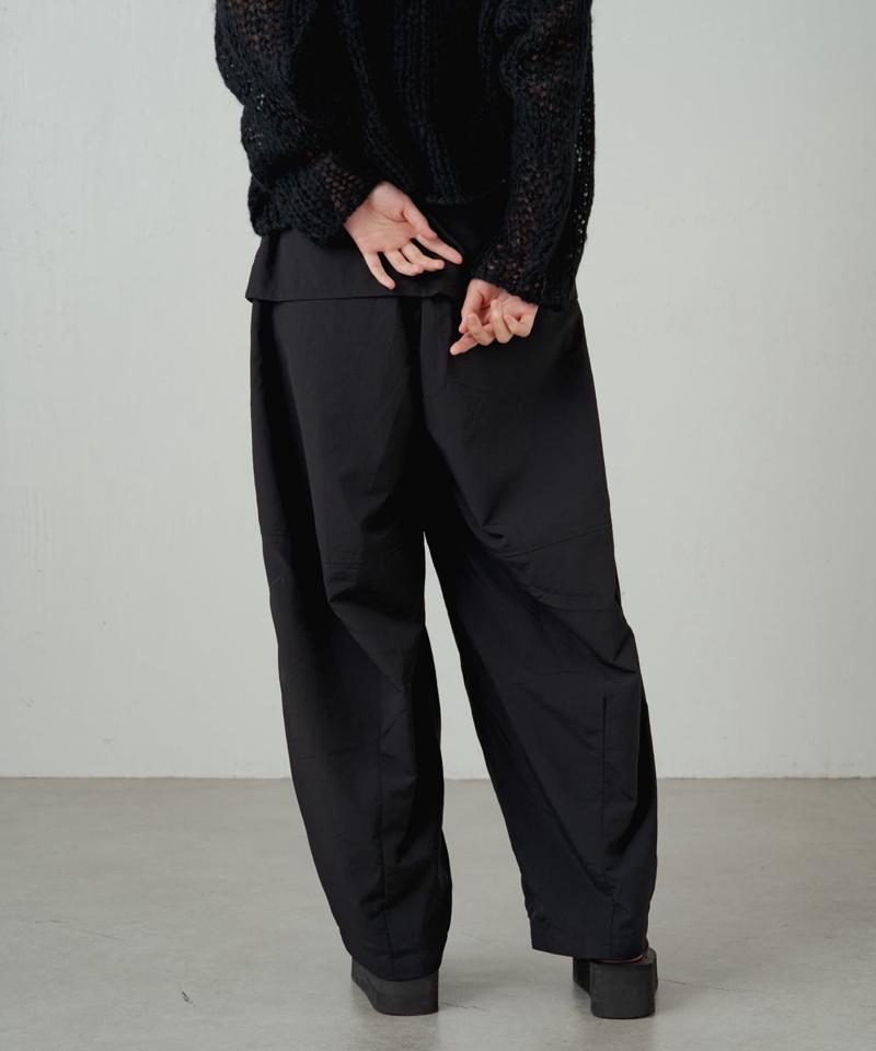 【earthy_】【撥水】ナイロンボリュームパンツ