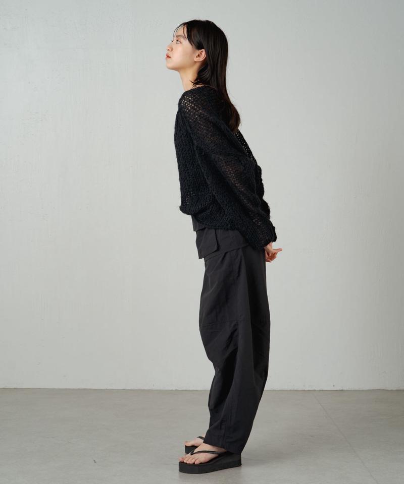 【earthy_】【撥水】ナイロンボリュームパンツ