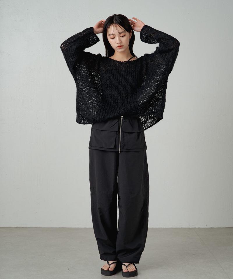 【earthy_】【撥水】ナイロンボリュームパンツ