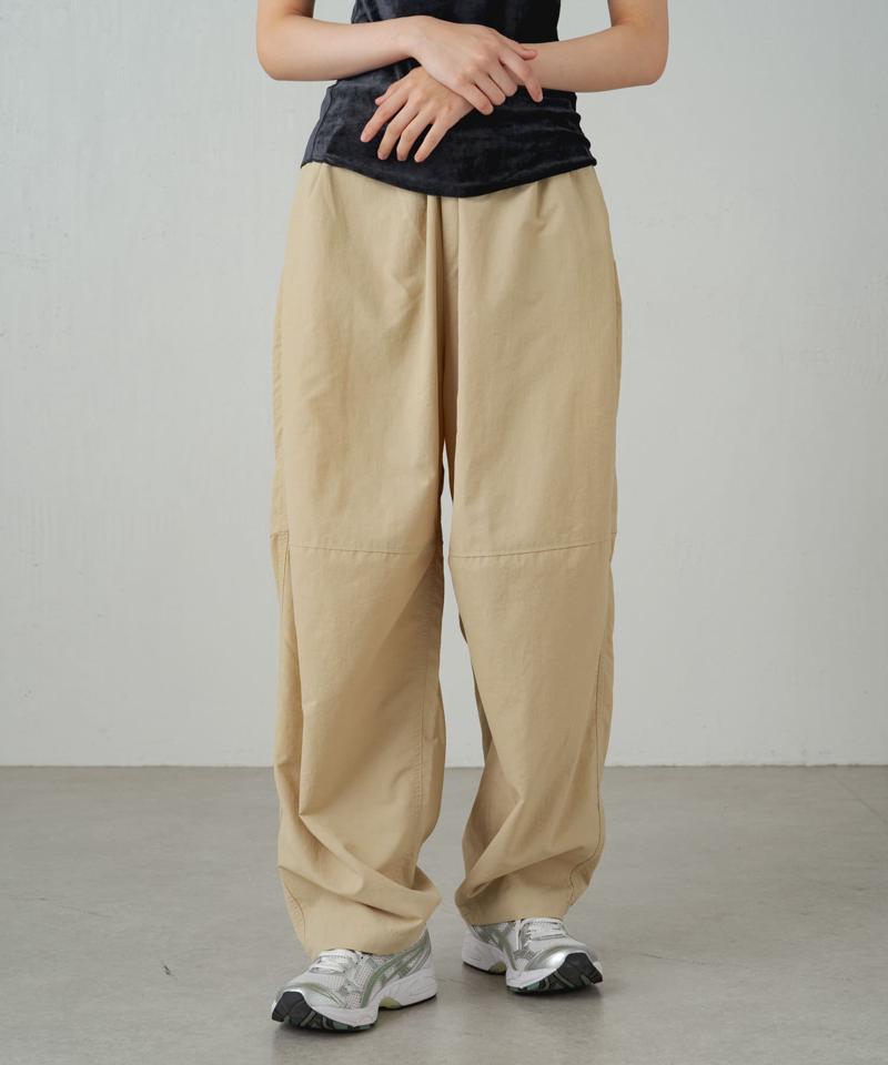 【earthy_】【撥水】ナイロンボリュームパンツ