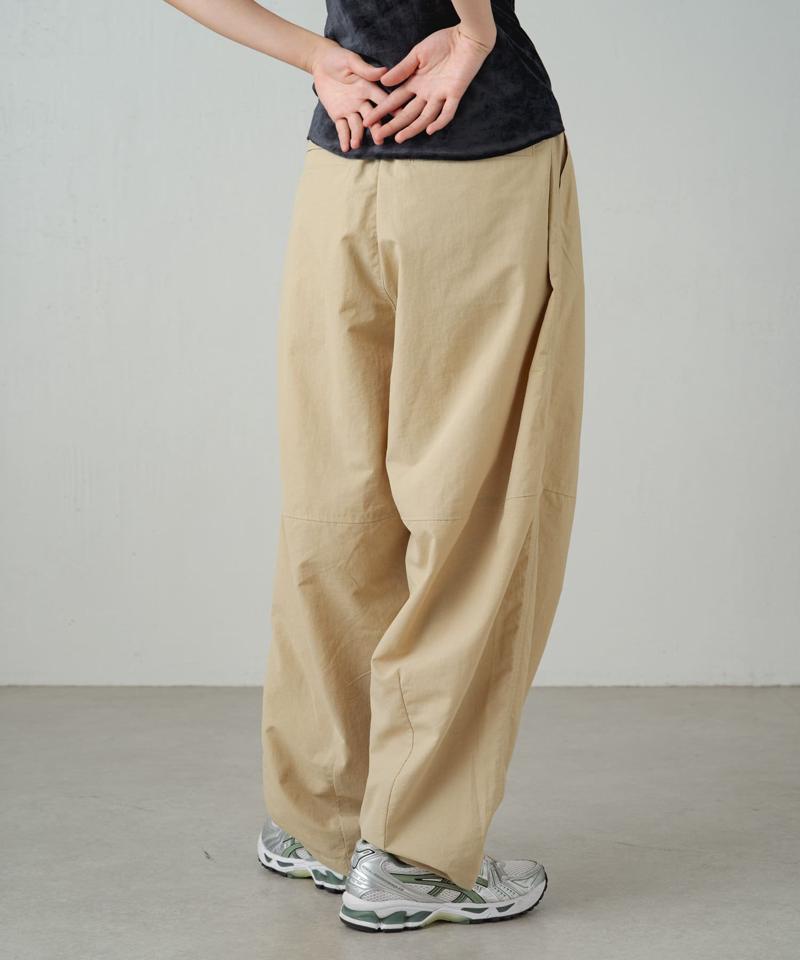 【earthy_】【撥水】ナイロンボリュームパンツ