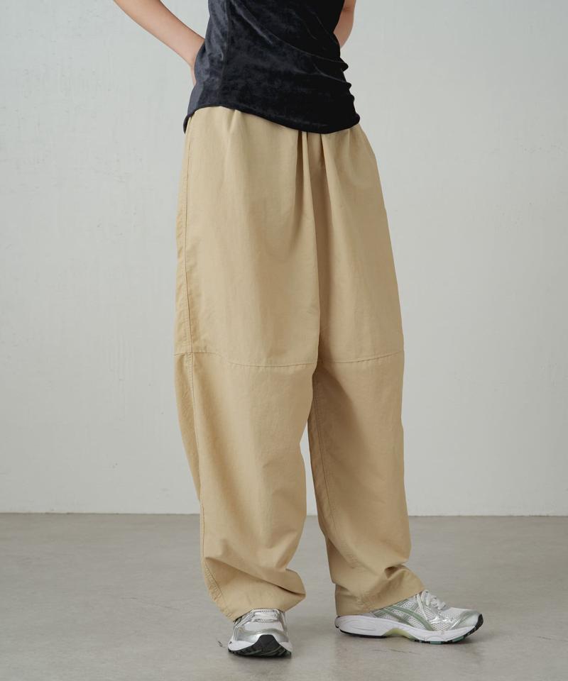 【earthy_】【撥水】ナイロンボリュームパンツ