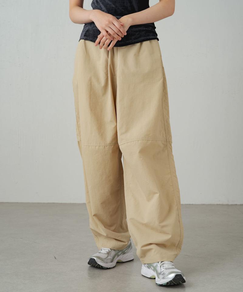 【earthy_】【撥水】ナイロンボリュームパンツ