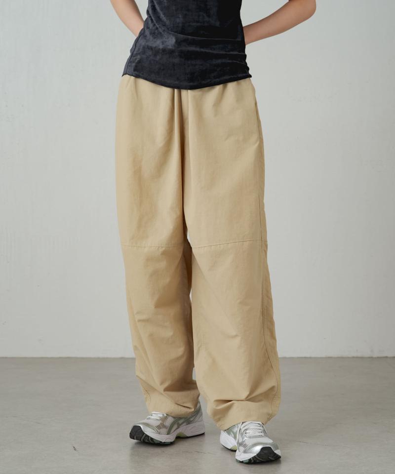 【earthy_】【撥水】ナイロンボリュームパンツ