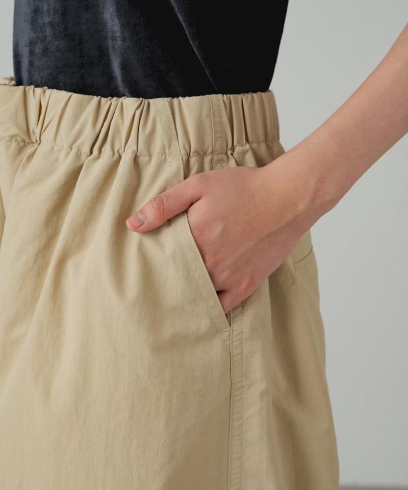 【earthy_】【撥水】ナイロンボリュームパンツ
