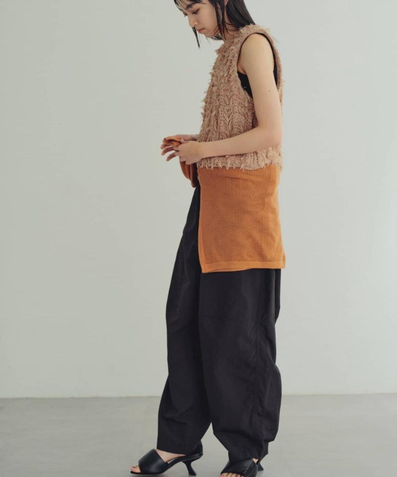 【earthy_】【撥水】ナイロンボリュームパンツ