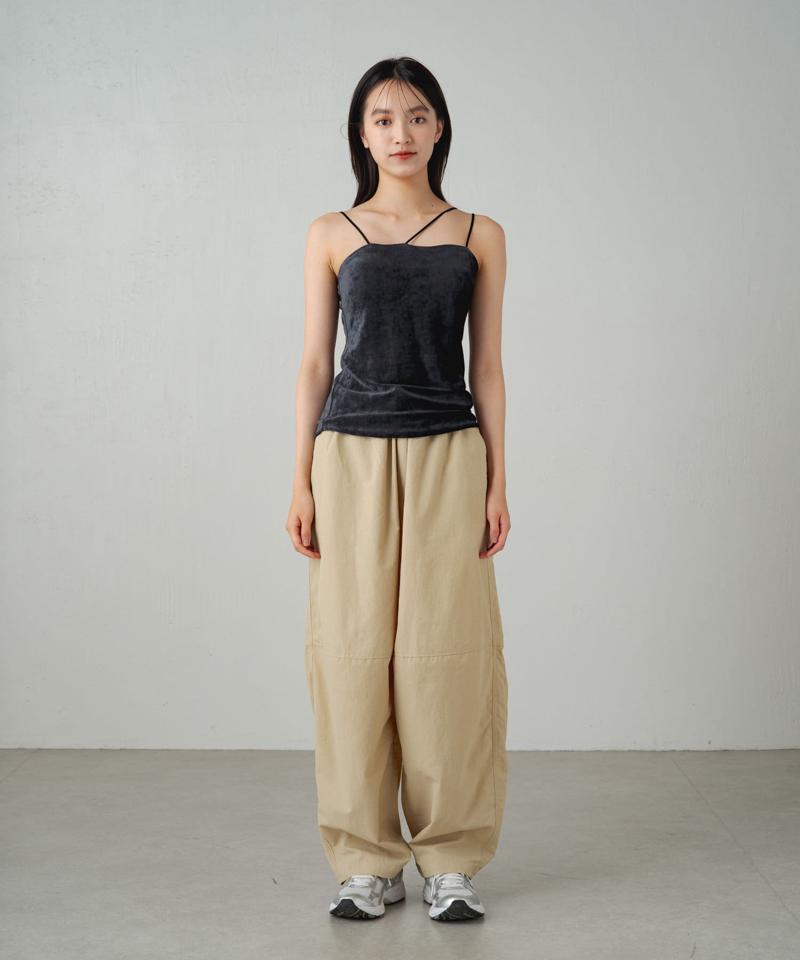 【earthy_】【撥水】ナイロンボリュームパンツ