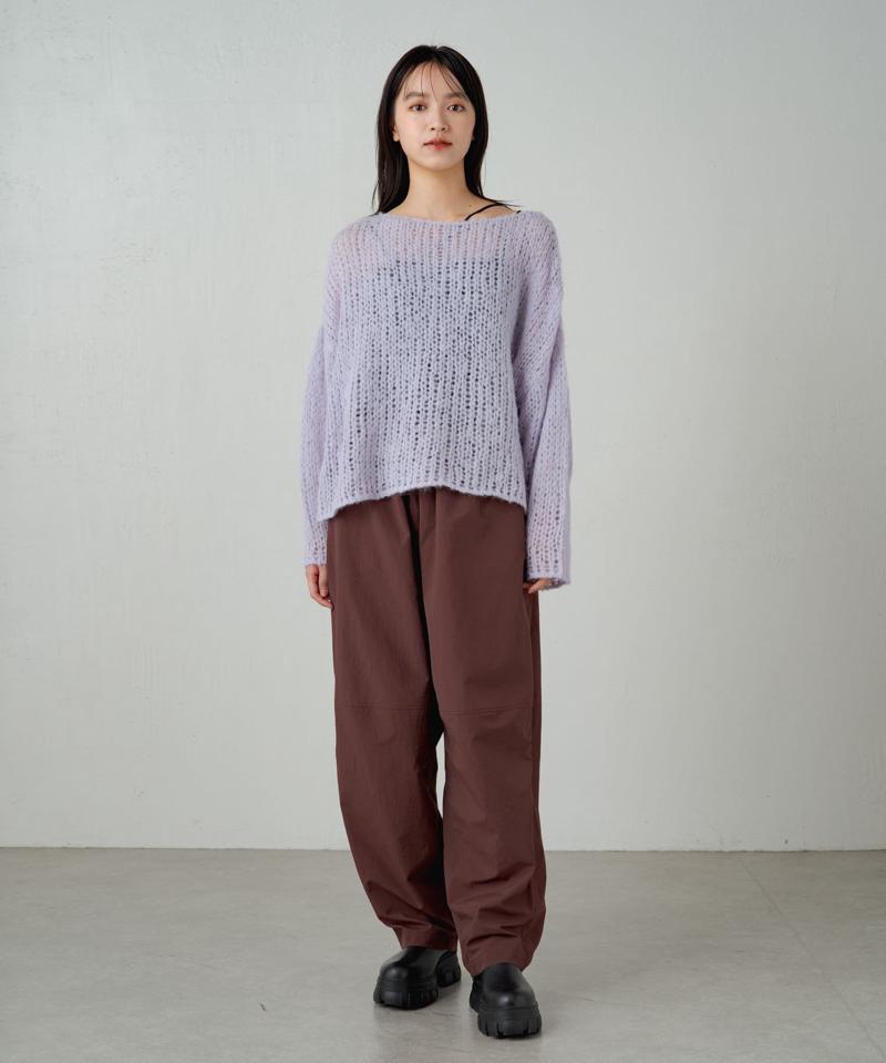 【earthy_】【撥水】ナイロンボリュームパンツ