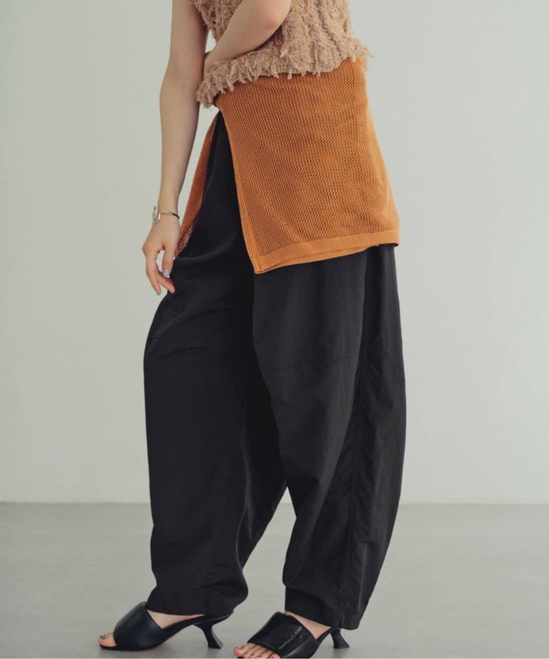 【earthy_】【撥水】ナイロンボリュームパンツ