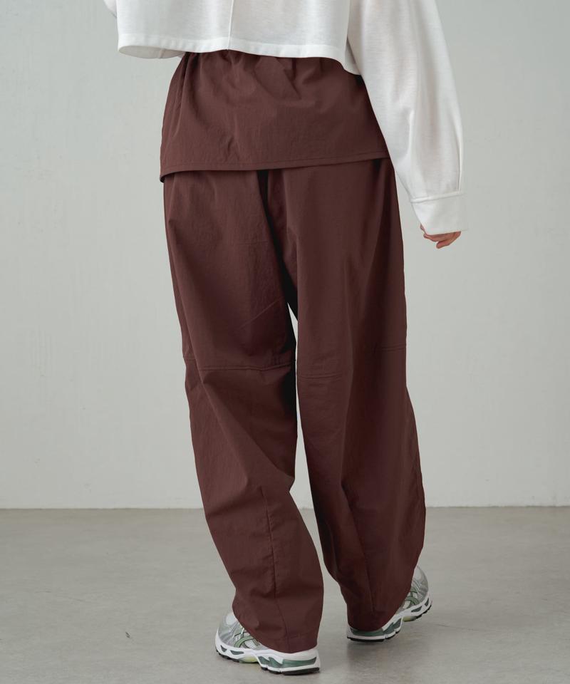 【earthy_】【撥水】ナイロンボリュームパンツ