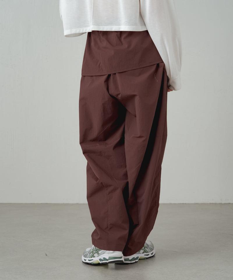 【earthy_】【撥水】ナイロンボリュームパンツ