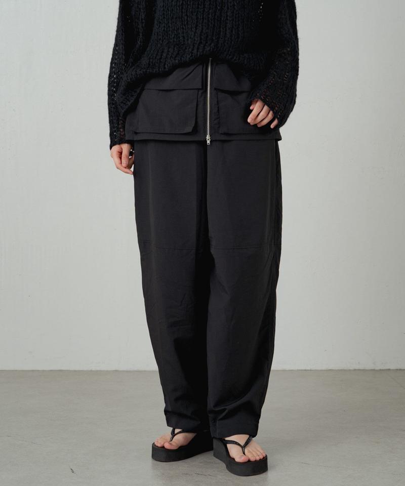 【earthy_】【撥水】ナイロンボリュームパンツ