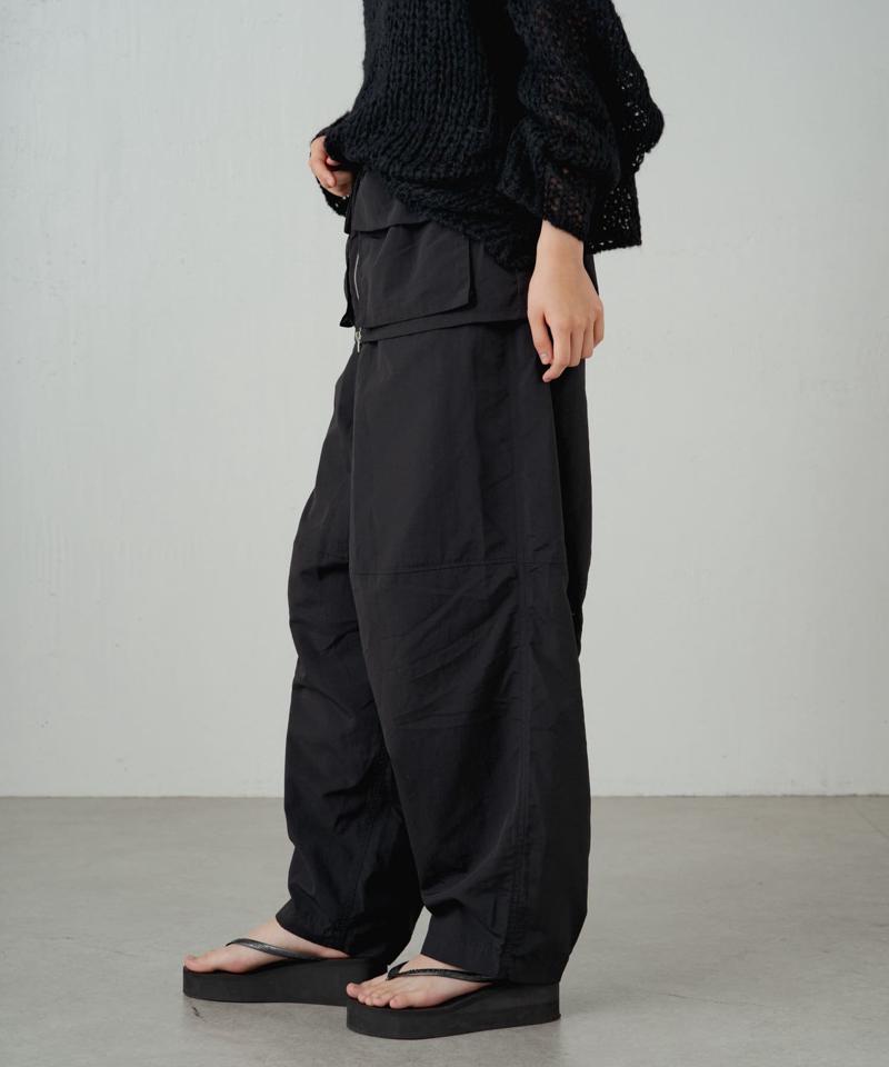 【earthy_】【撥水】ナイロンボリュームパンツ