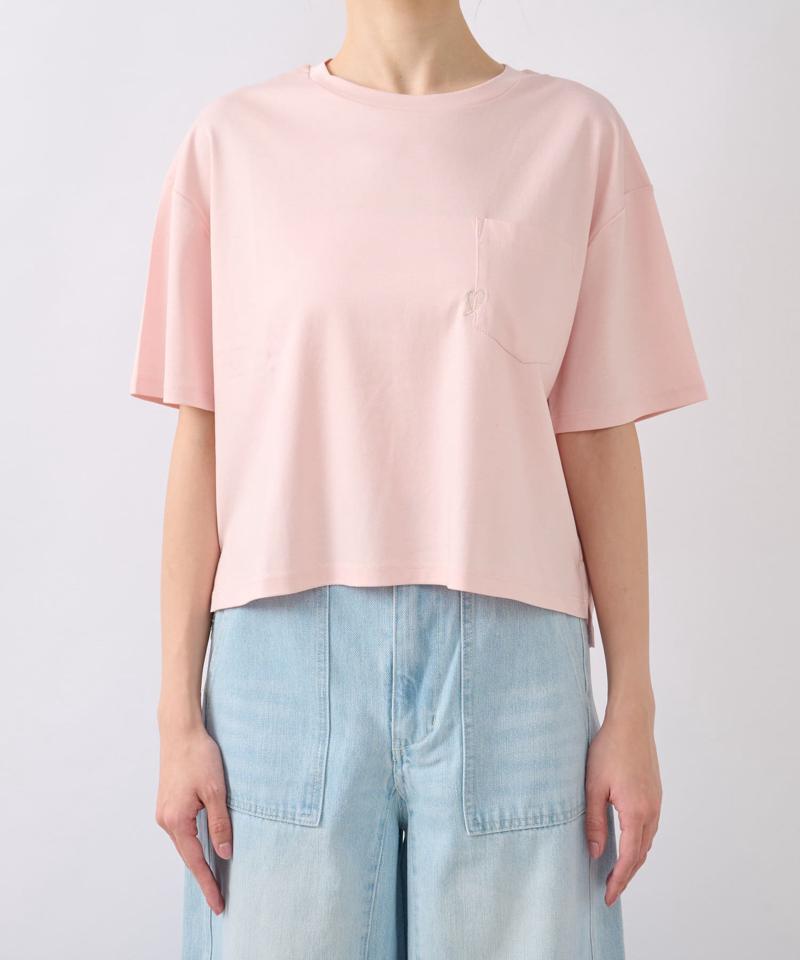 【最高にキュート】ハート刺繍Tシャツ