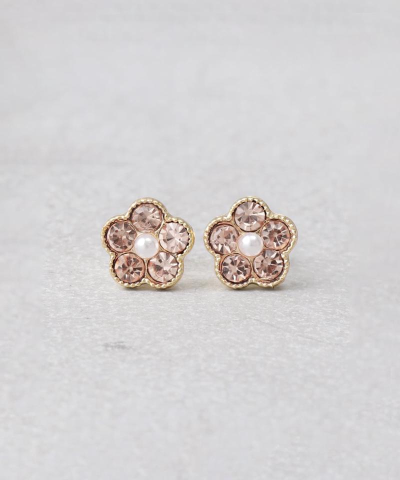 フラワーミニピアス