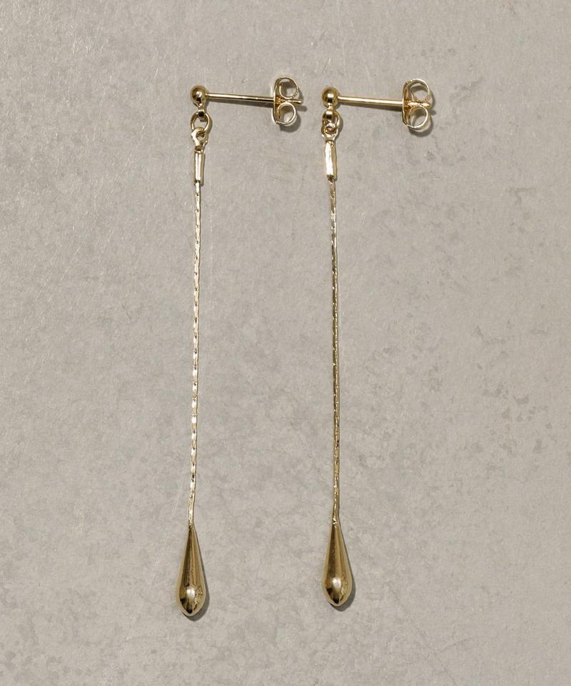 メタルドロップロングピアス