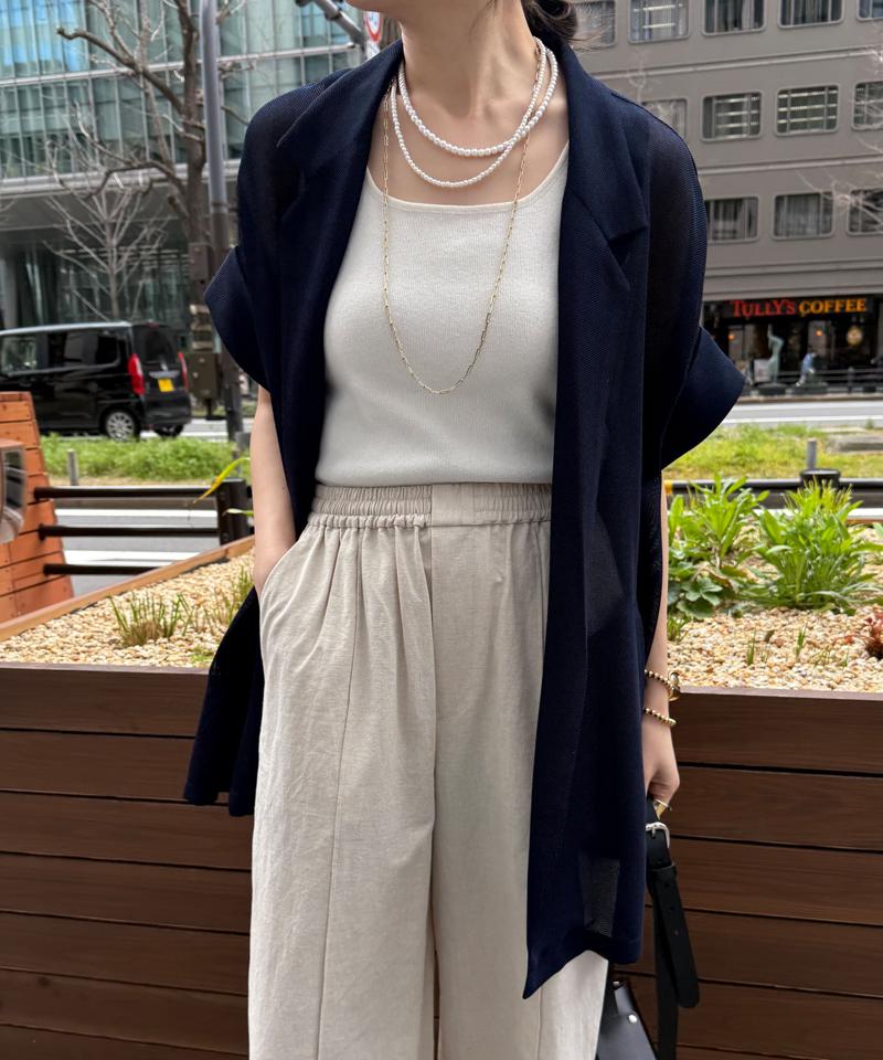 【夏の体型カバーに！】メッシュ半袖ジャケット