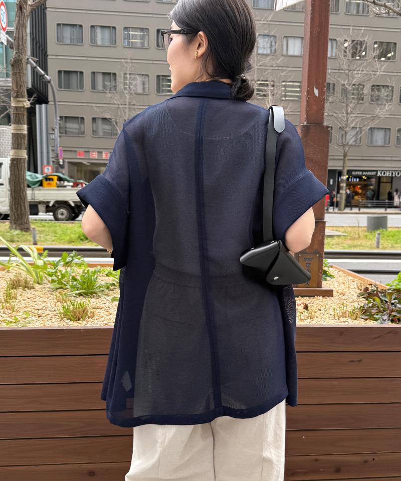 【夏の体型カバーに！】メッシュ半袖ジャケット