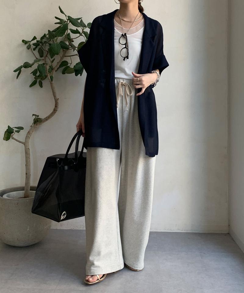 【夏の体型カバーに！】メッシュ半袖ジャケット