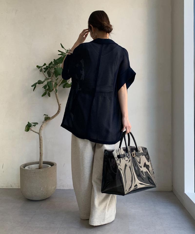 【夏の体型カバーに！】メッシュ半袖ジャケット