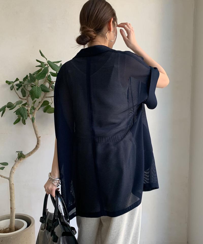 【夏の体型カバーに！】メッシュ半袖ジャケット
