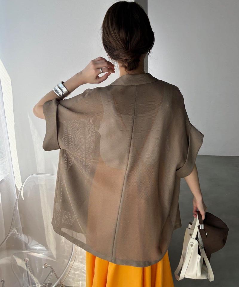 【夏の体型カバーに!】メッシュ半袖ジャケット