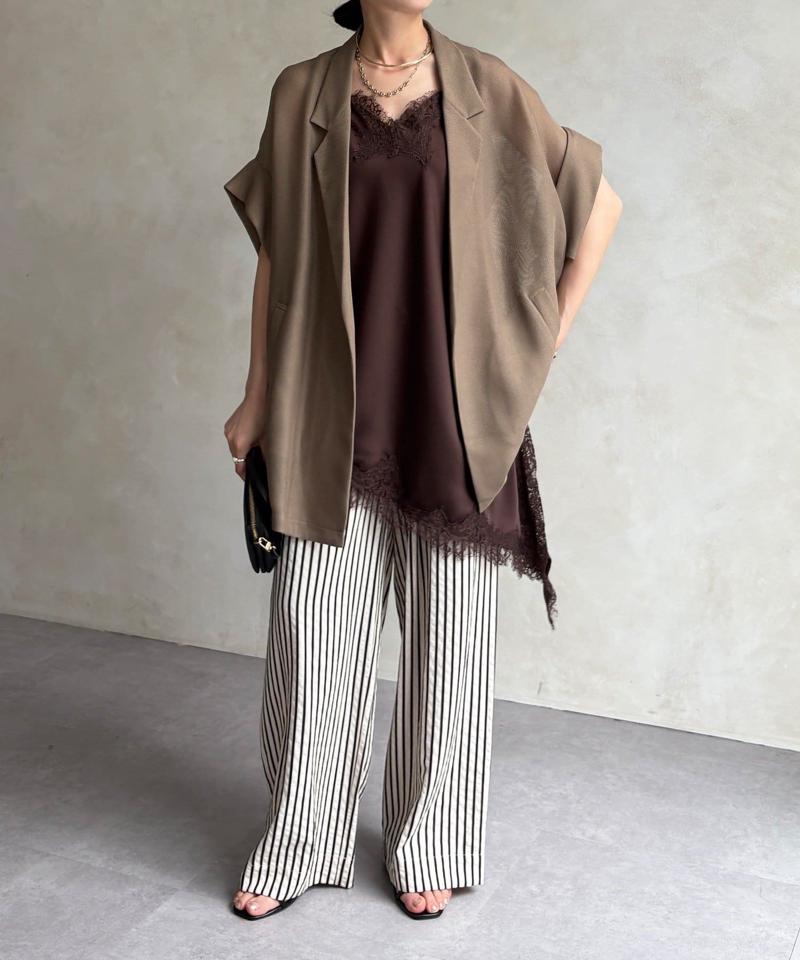【夏の体型カバーに!】メッシュ半袖ジャケット