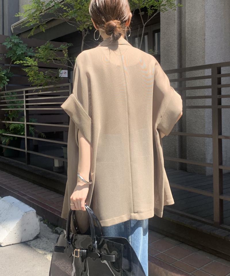 【夏の体型カバーに!】メッシュ半袖ジャケット