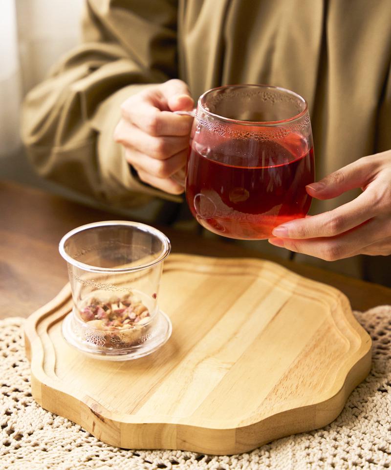 茶こし付き耐熱ガラスマグ