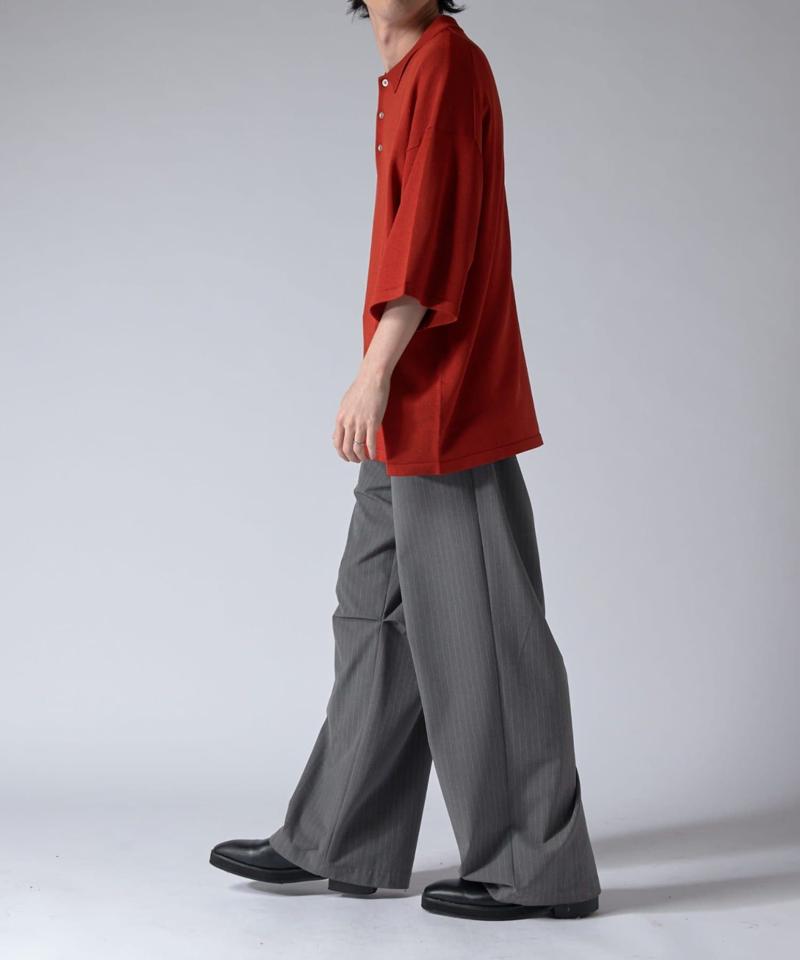 ストライプイージーワイドパンツ