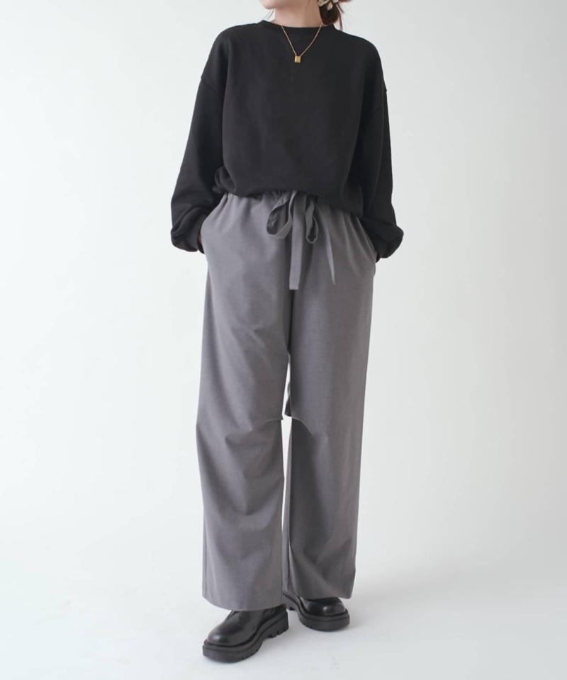 ストライプイージーワイドパンツ