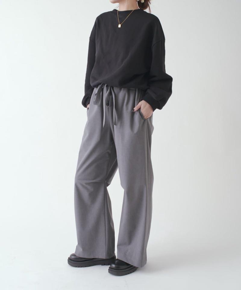 ストライプイージーワイドパンツ