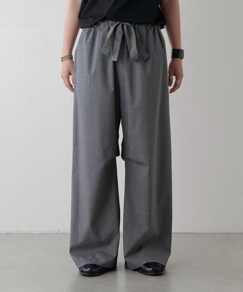 ストライプイージーワイドパンツ