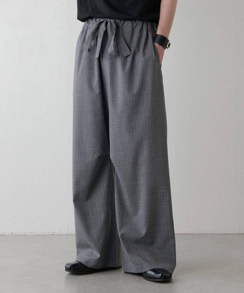 ストライプイージーワイドパンツ