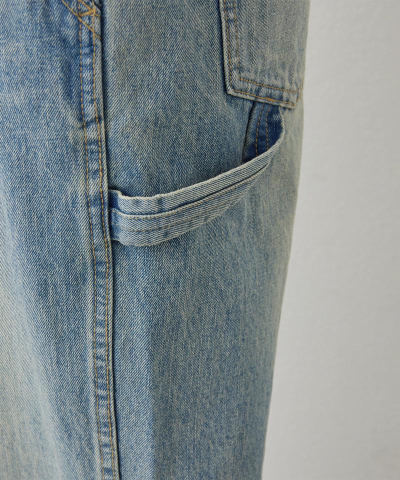 【サイズ展開あり】【長さ調整可能】デニムサロペット