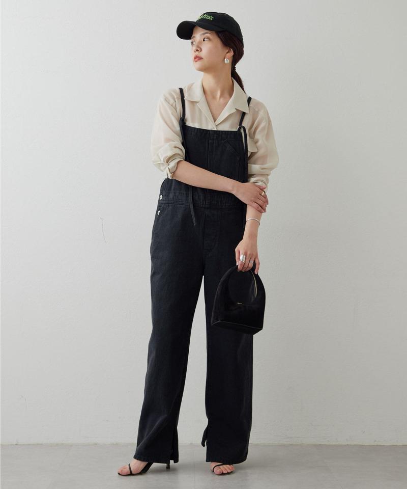 【サイズ展開あり】【長さ調整可能】デニムサロペット