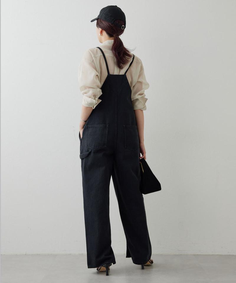 【サイズ展開あり】【長さ調整可能】デニムサロペット