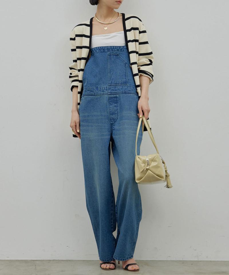 【サイズ展開あり】【長さ調整可能】デニムサロペット