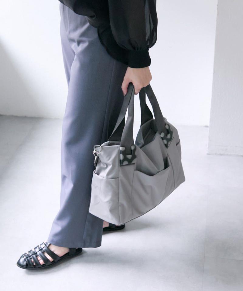 《累計販売5万個突破！/WEB限定カラーあり》 ショルダー付き樹脂パーツトートバッグMサイズ