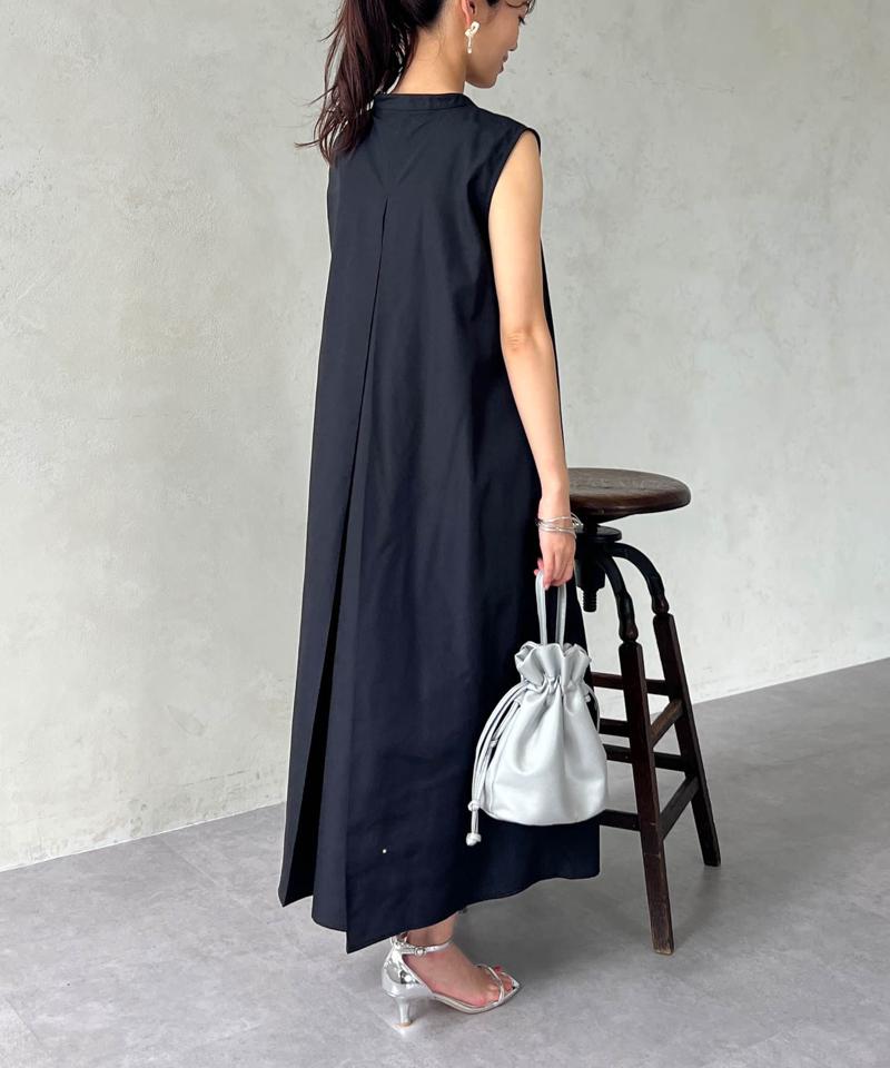 ヘンリーネックフロントティアードワンピース