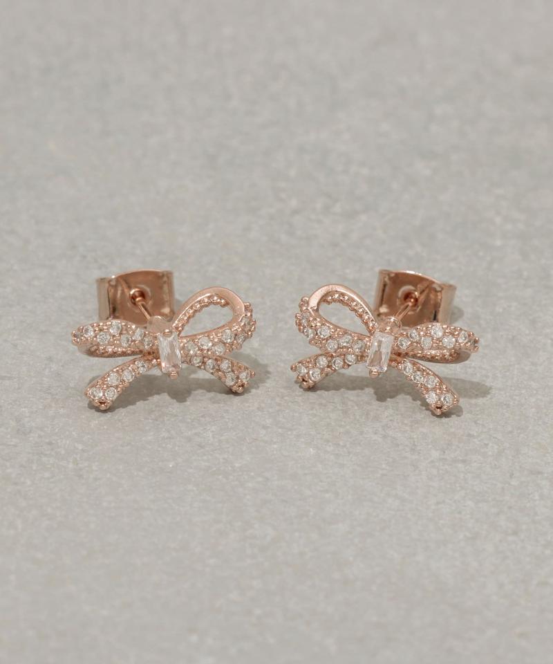 キュービックリボンピアス