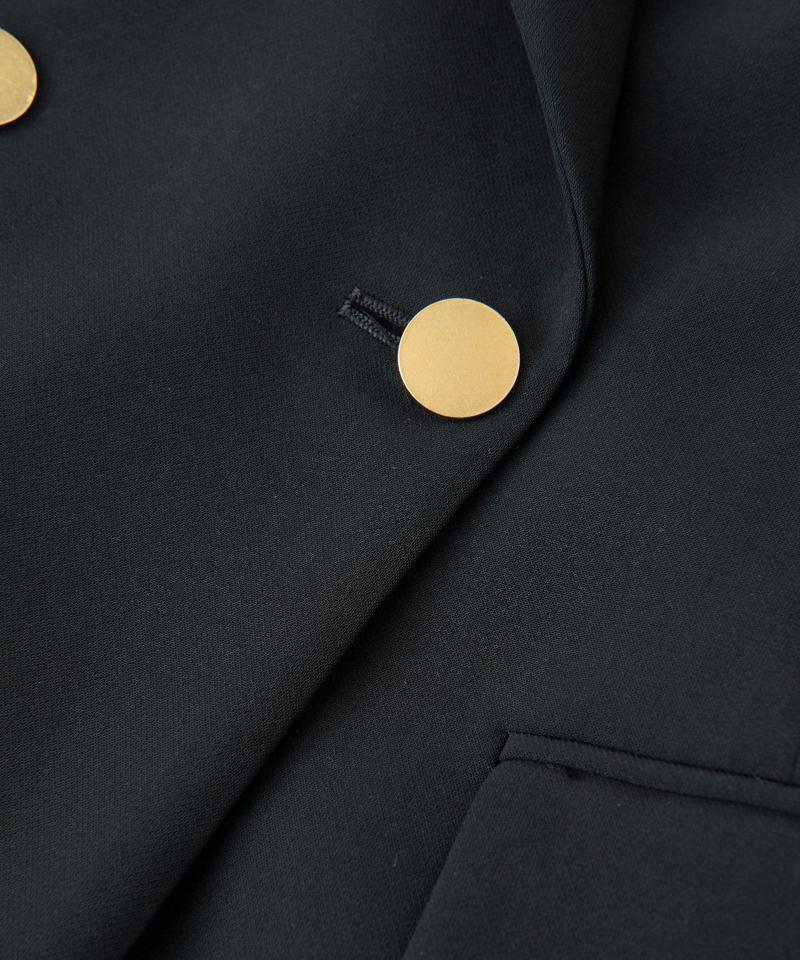 【ベストセラー・トールサイズ登場！・美シルエット】メタル釦ダブルジャケット