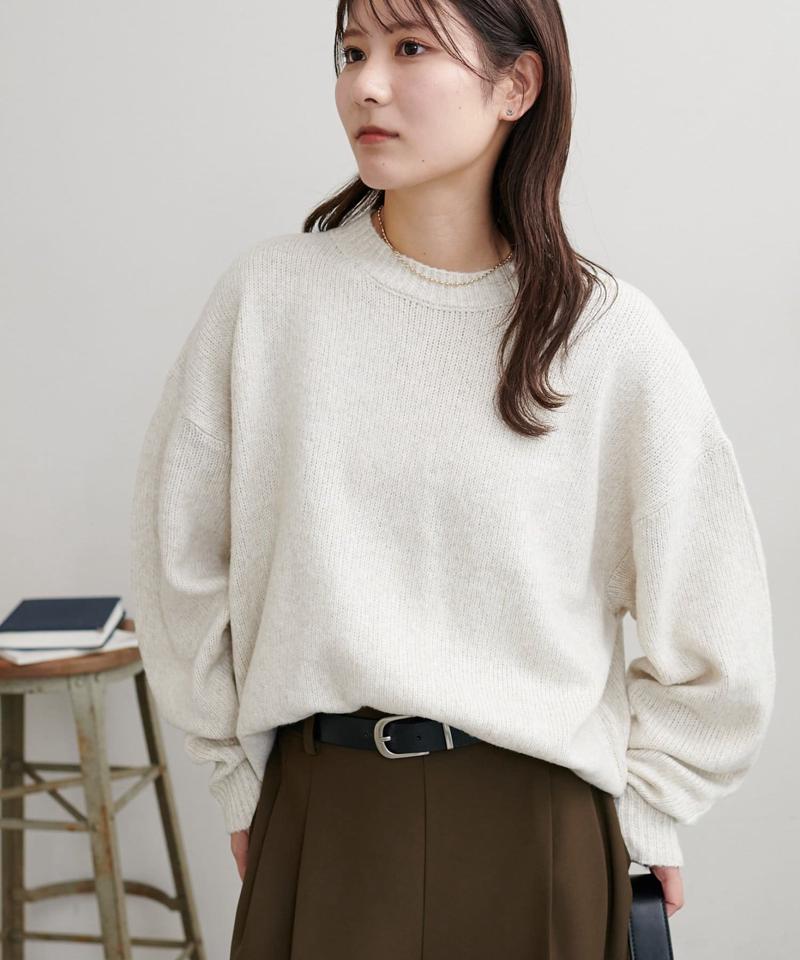 【華奢見え/13色展開♪/WEB限定】メランジニットプルオーバー