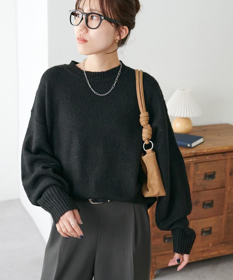 【華奢見え/13色展開♪/WEB限定】メランジニットプルオーバー