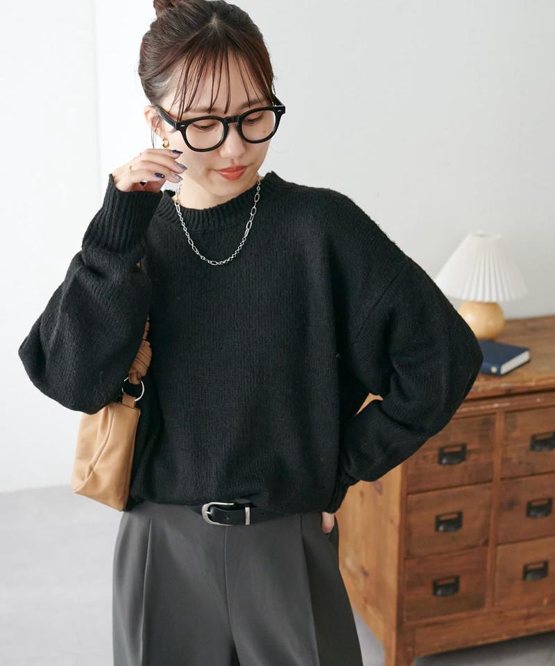 【華奢見え/13色展開♪/WEB限定】メランジニットプルオーバー