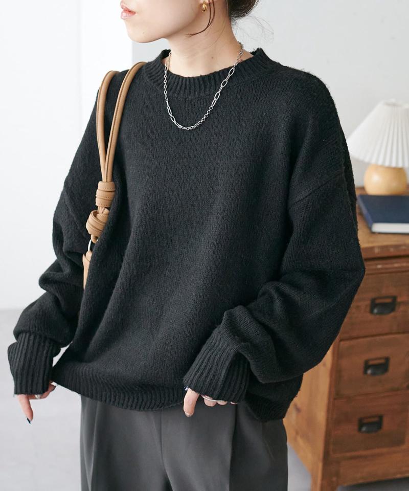 【華奢見え/13色展開♪/WEB限定】メランジニットプルオーバー