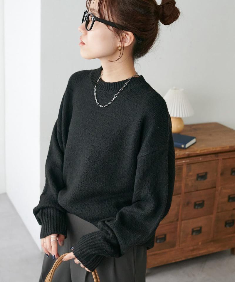 【華奢見え/13色展開♪/WEB限定】メランジニットプルオーバー